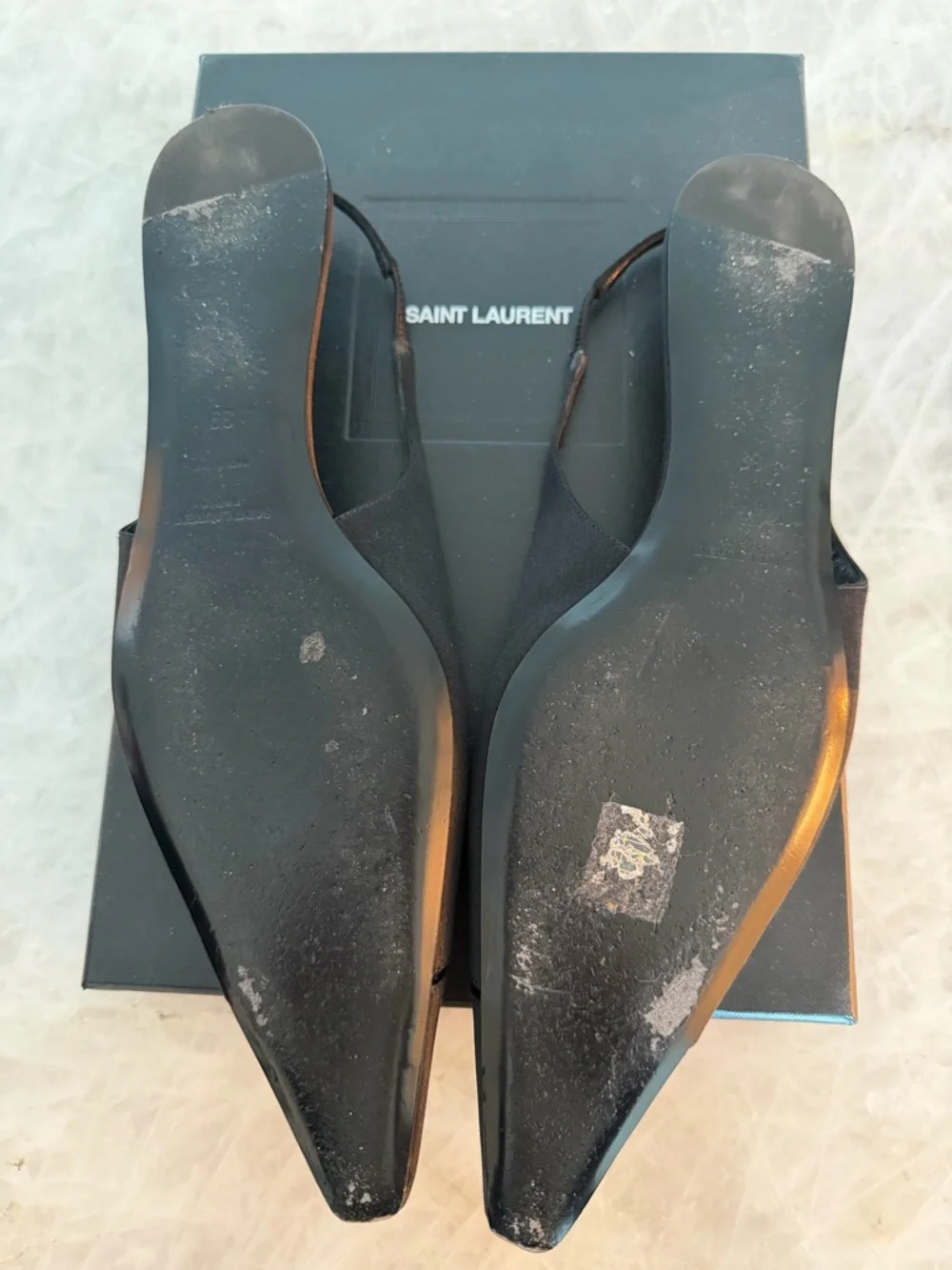 Saint Laurent
Babylone Slingback Flats in Satin Crepe size 39 - Picture 3 of 6